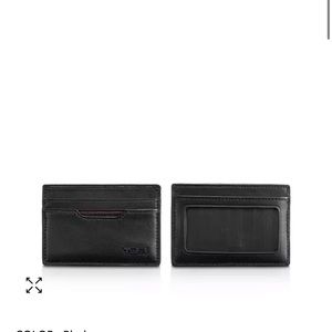 NWT! TUMI Slim card case wallet black leather. Brand new!